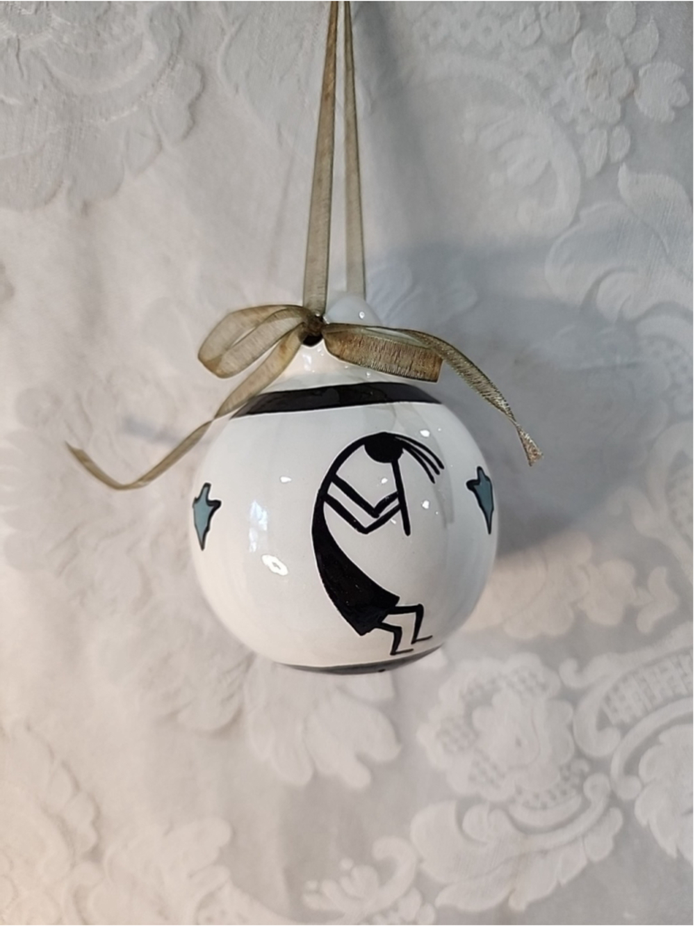 Native American Ornament Ceramic Agoyo 1994 Signed EUC